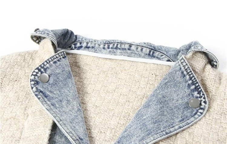 Denim Knit Sweater