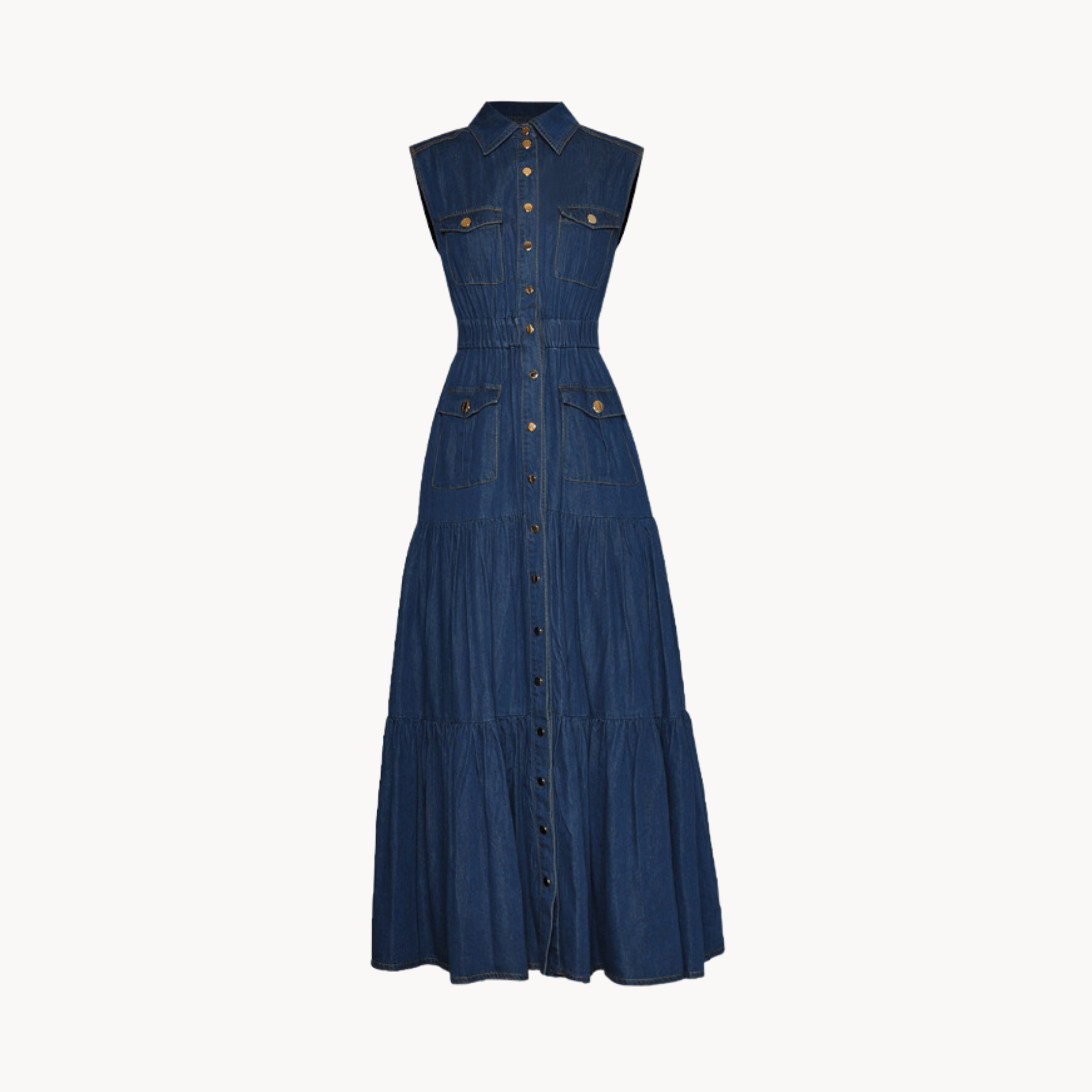 Denim Midi Dress - @rebellemj