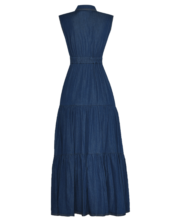 Denim Midi Dress - @theartystictype