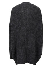 Denim Patch Pockets Knit Sweater