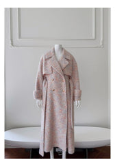 Detachable Collar Belted Woolen Coat