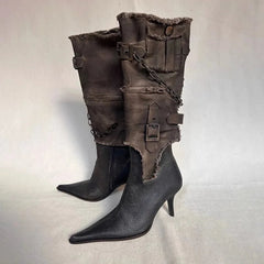 Detachable Tool Sleeve Cowboy Boots