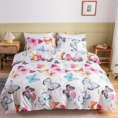 Botanical Duvet Cover Bedding Sets Comforter Cover with 1 Duvet Cover or Coverlet .1Sheet .2 Pillowcases for Double/Queen/King(1 Pillowcase for Twin/Single)