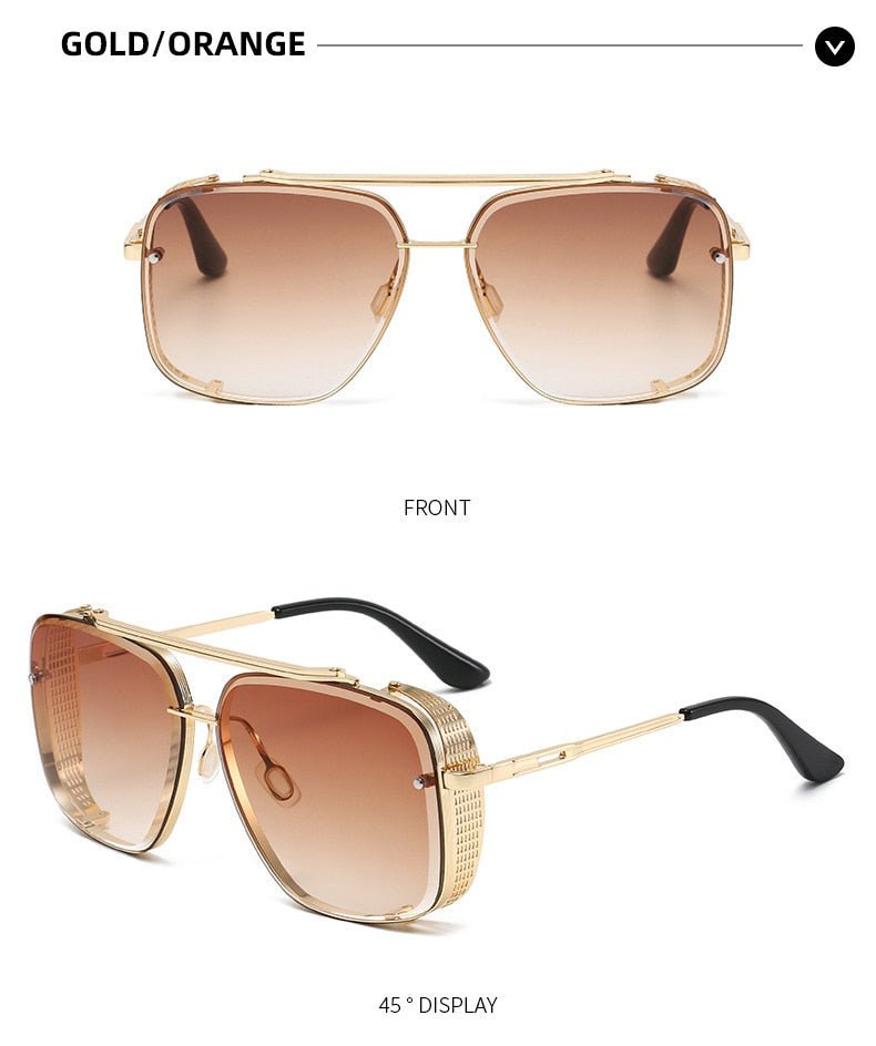 Double Beam Metal Sunglasses