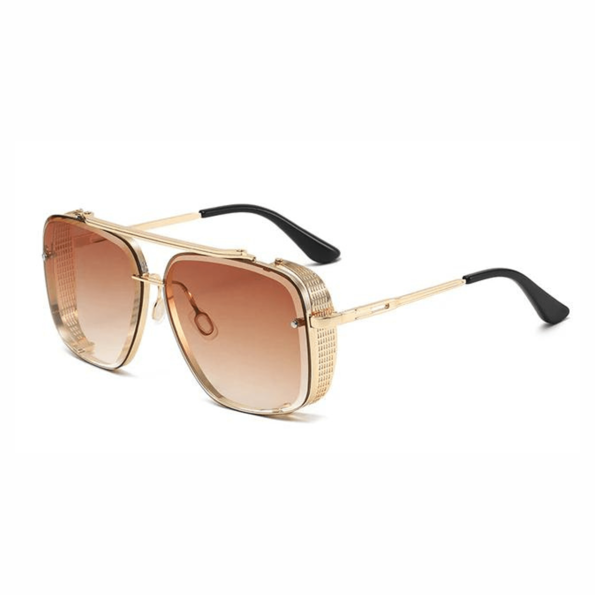 Double Beam Metal Sunglasses