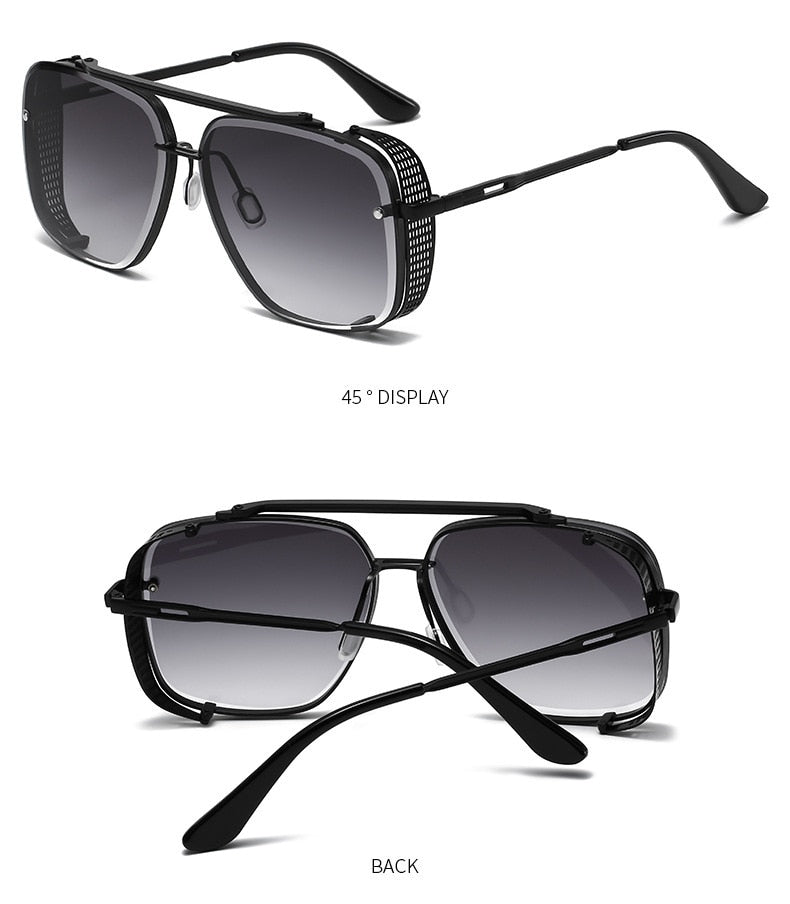 Double Beam Metal Sunglasses
