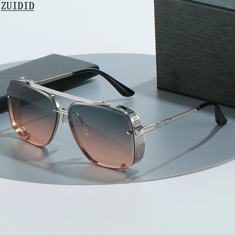 Double Beam Metal Sunglasses