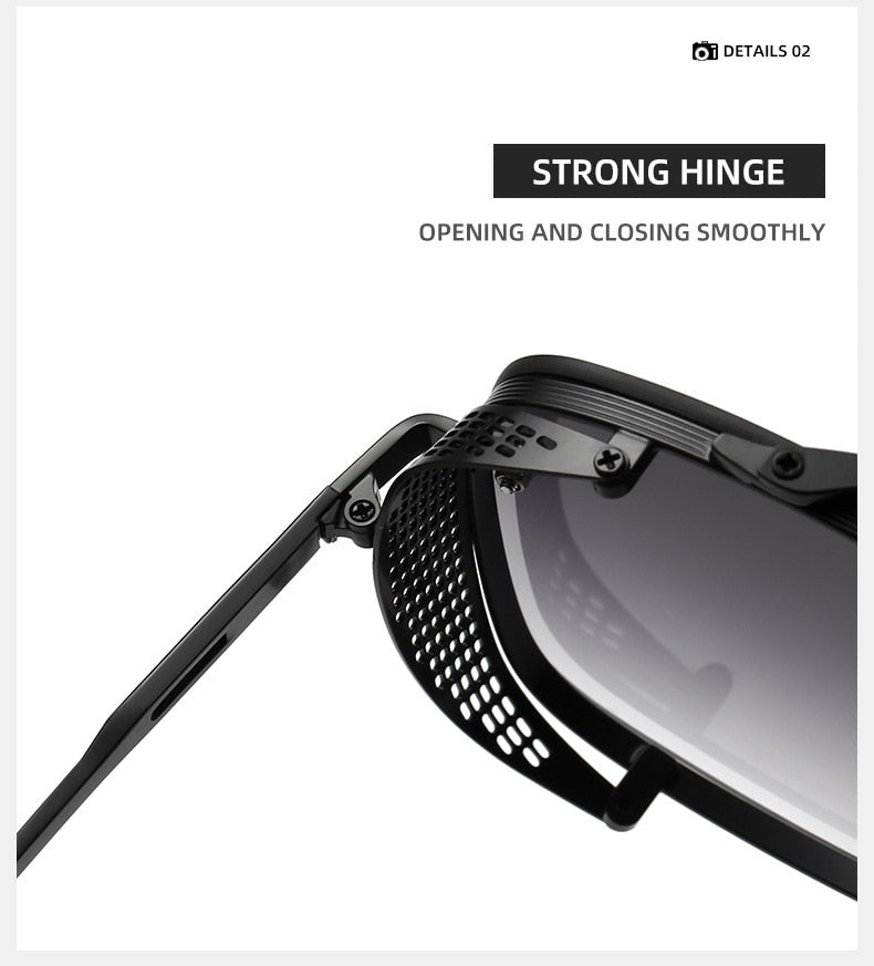 Double Beam Metal Sunglasses