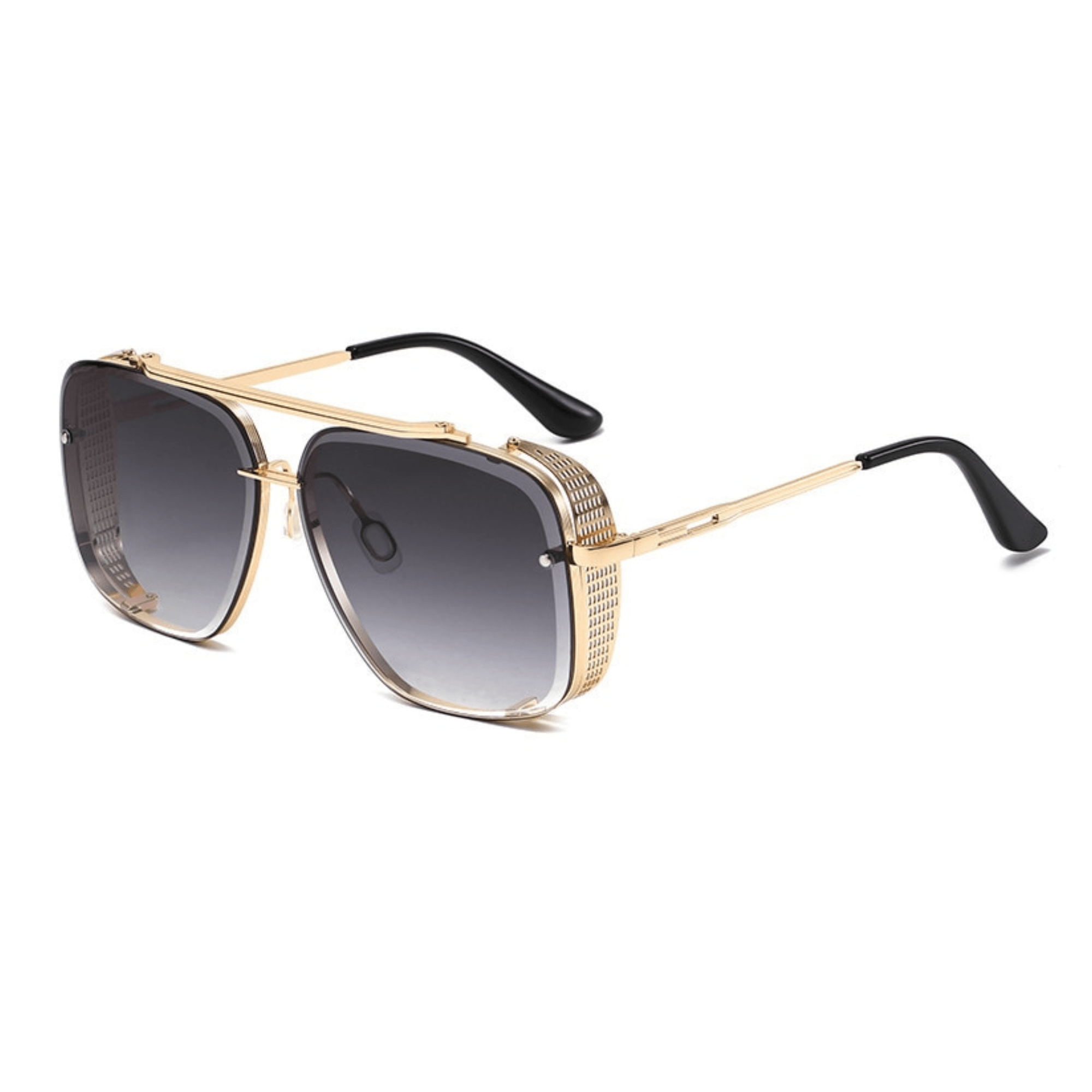 Double Beam Metal Sunglasses