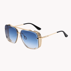 Double Beam Metal Sunglasses