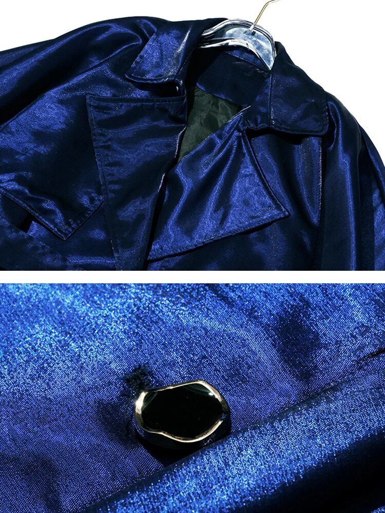 Double-Breasted Belted Trench Coat