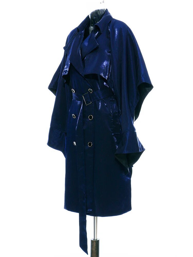 Double-Breasted Belted Trench Coat