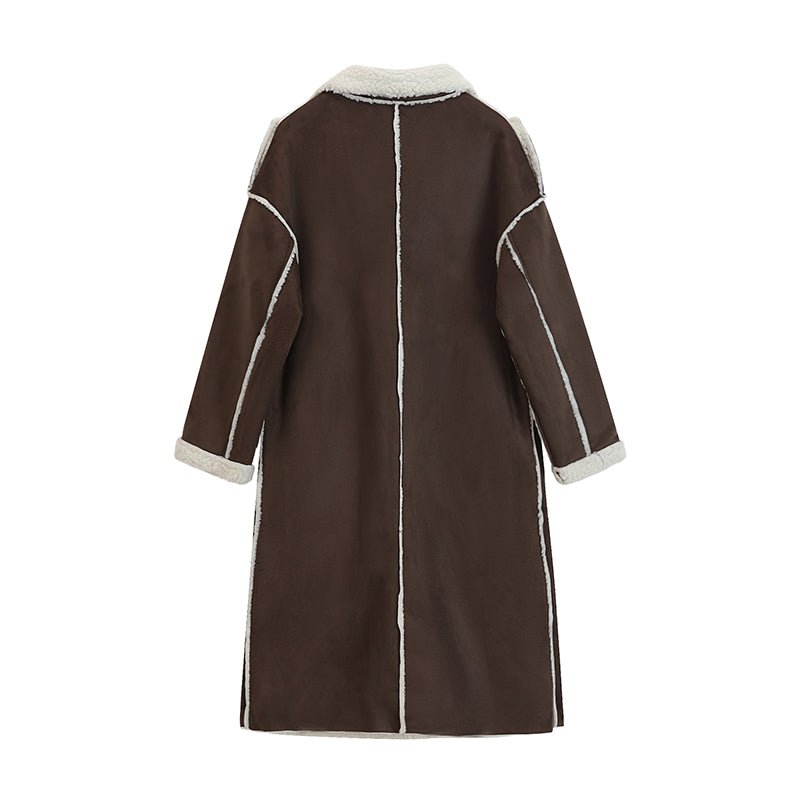 Double Breasted Faux Fur Coat