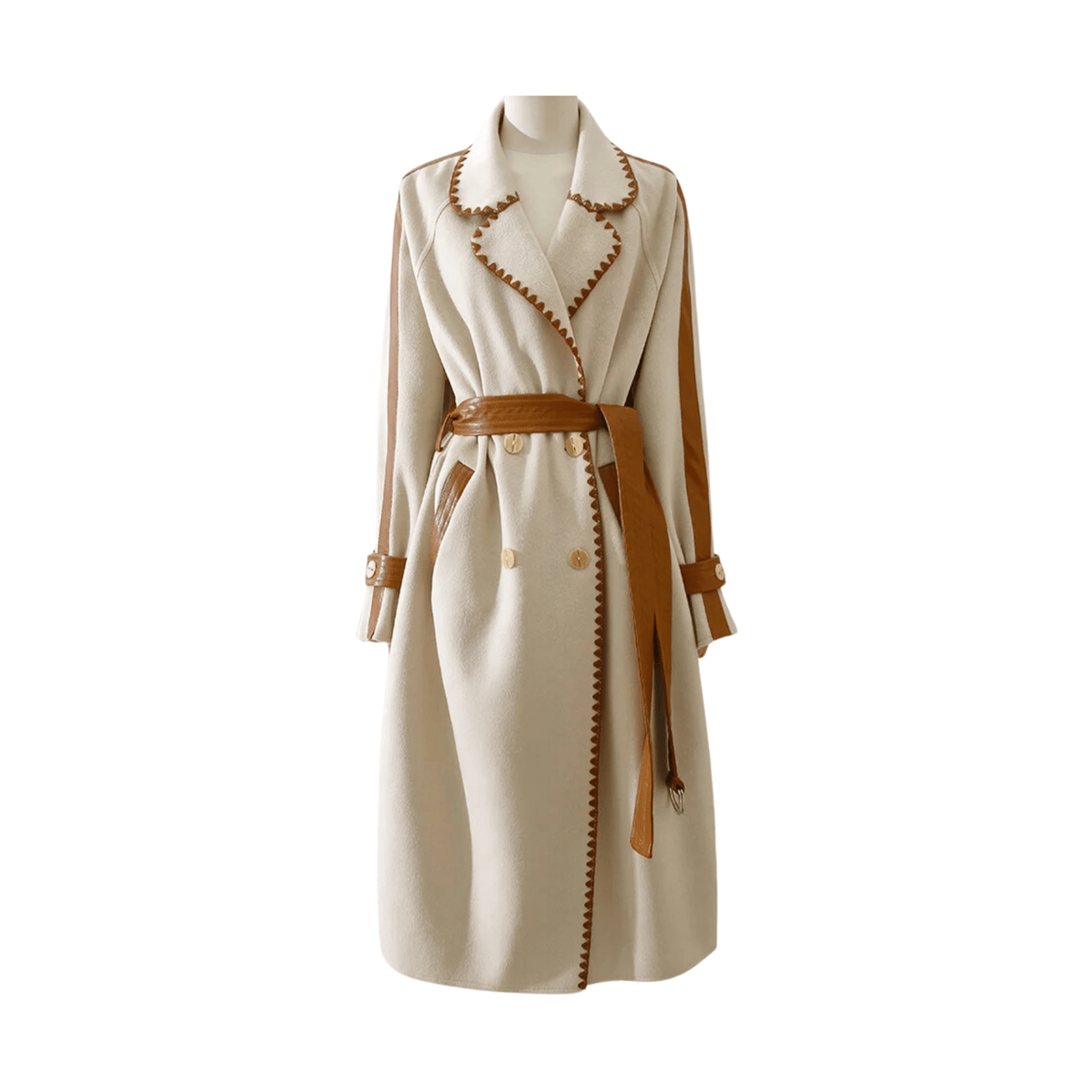 Double Sided Belted Trench Coat