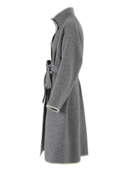 Double Sided Belted Woolen Coat