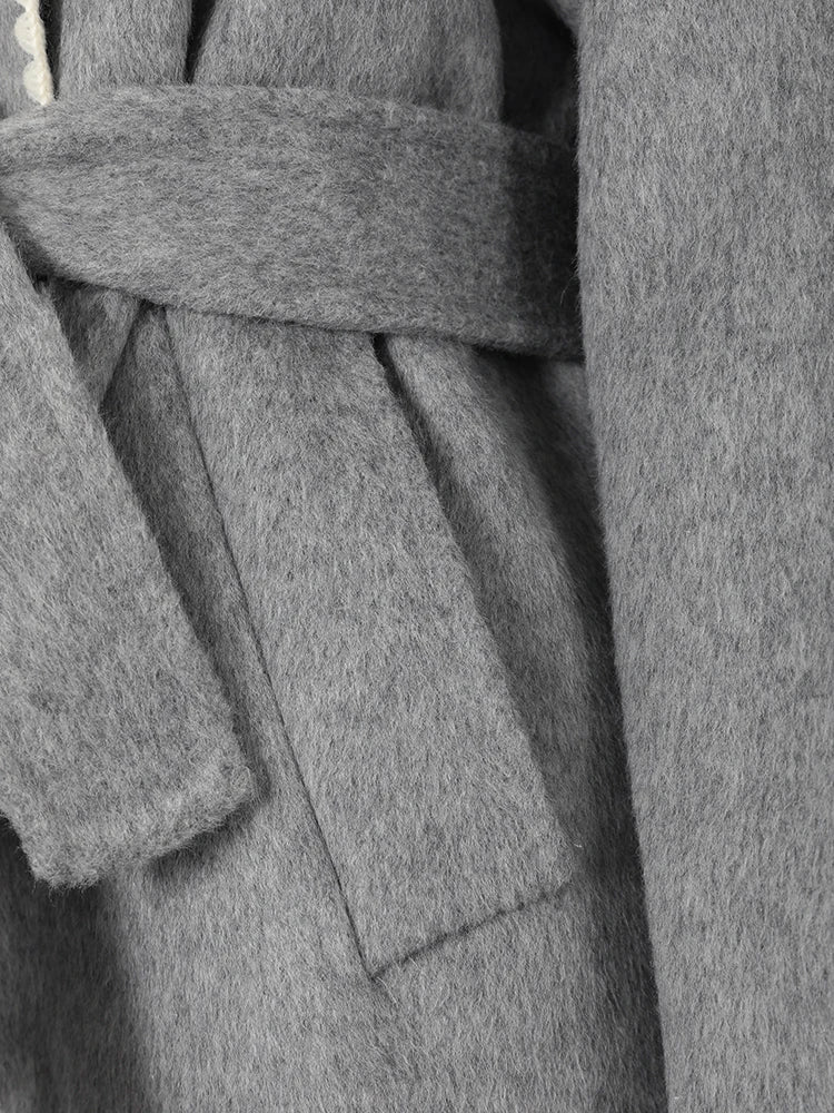 Double Sided Belted Woolen Coat