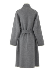 Double Sided Belted Woolen Coat
