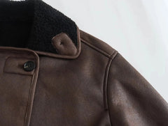 Double Sided Faux Leather Jacket