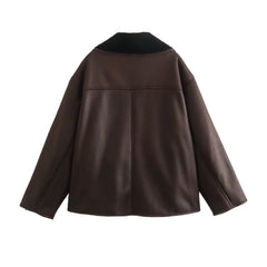 Double Sided Faux Leather Jacket