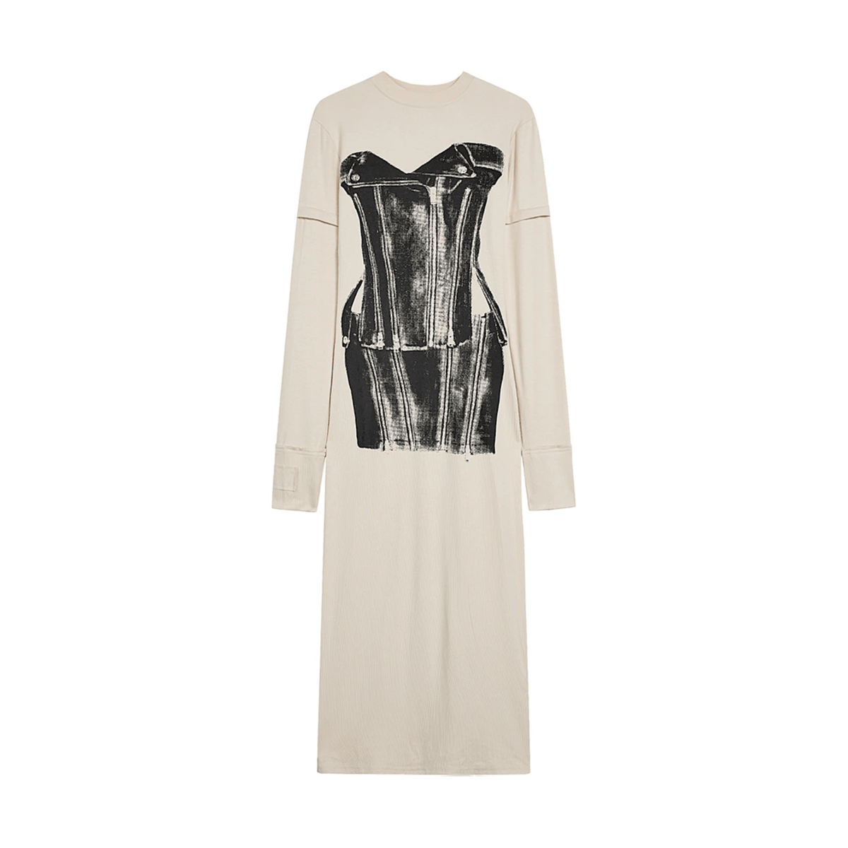 Dress Print Knit Long Dress