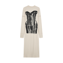 Dress Print Knit Long Dress