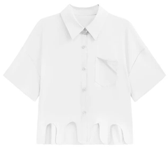 Drip Hem Short Sleeves Shirt