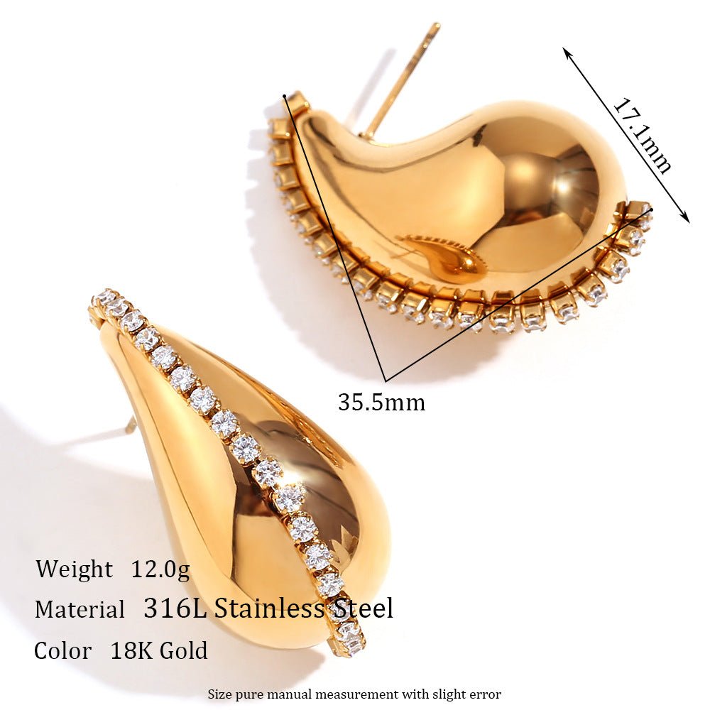 Droplet Stud Hypoallergenic Earrings