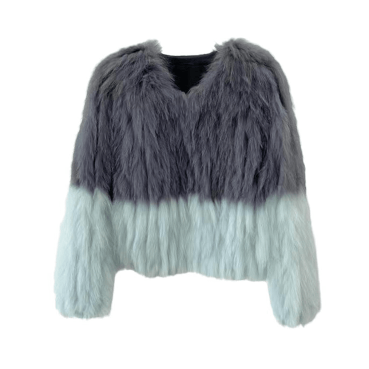 Dual Tone Furry Short Coat