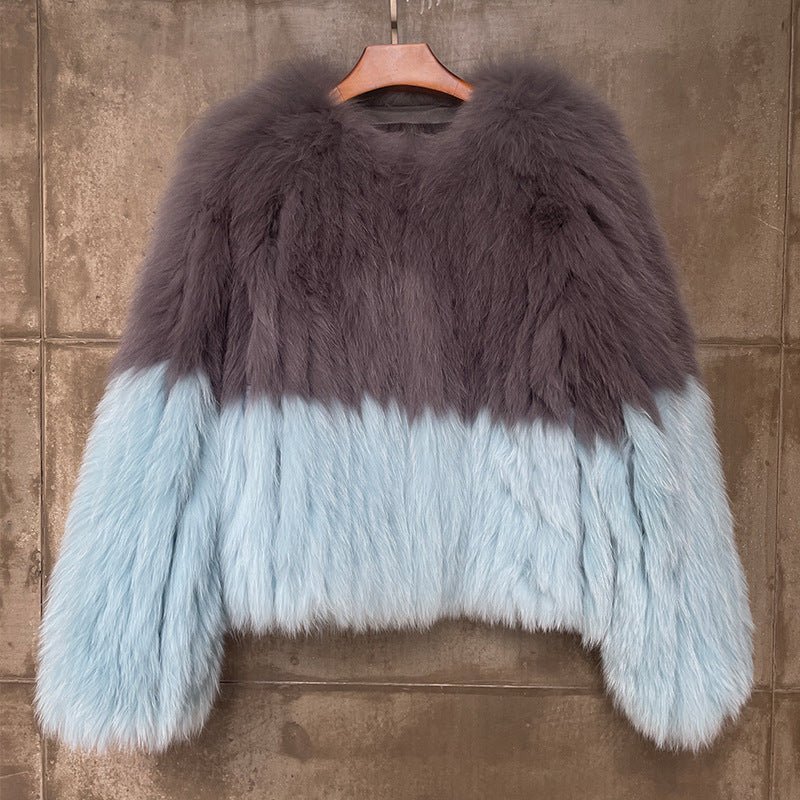 Dual Tone Furry Short Coat