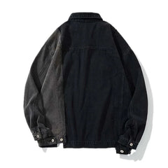 Dual Tone Spliced Denim Jacket
