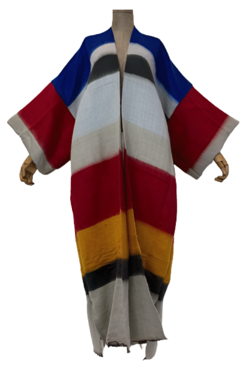 Comfy Multicolor Striped Poncho Cardigan - WINI