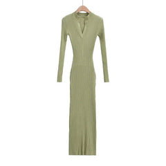 Earth Tones Bodycon Knit Dress