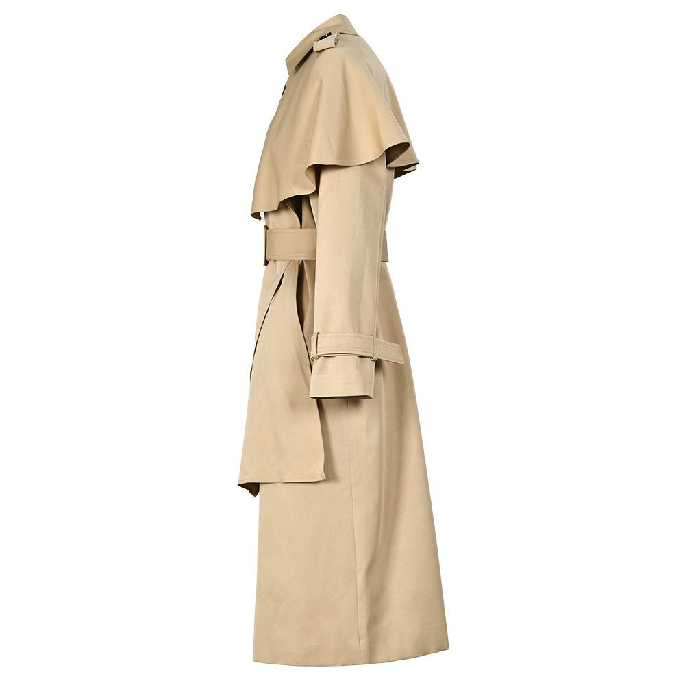 Edgy Shawl Belted Trench Coat