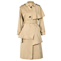 Edgy Shawl Belted Trench Coat