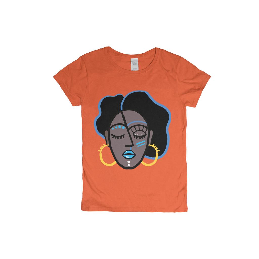 Mocha Afro Blue T-Shirt