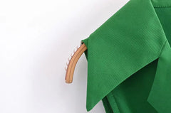 Elastic Waist Lapel Dress