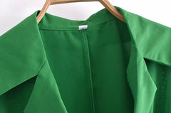 Elastic Waist Lapel Dress