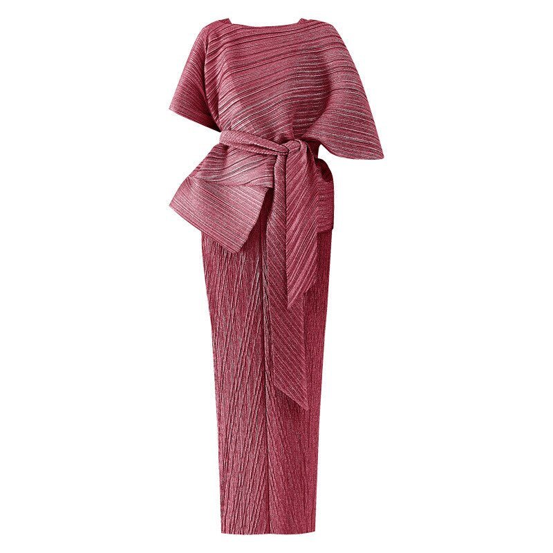 Eleganza Maxi Pleated Set -@styleconnoisseur