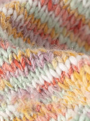 Fringed Heart Buttons Loose Sweater