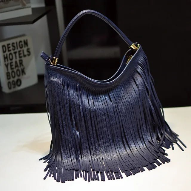 Fringed Leather Shoulder Bag