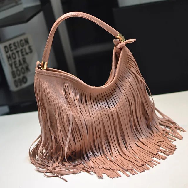 Fringed Leather Shoulder Bag