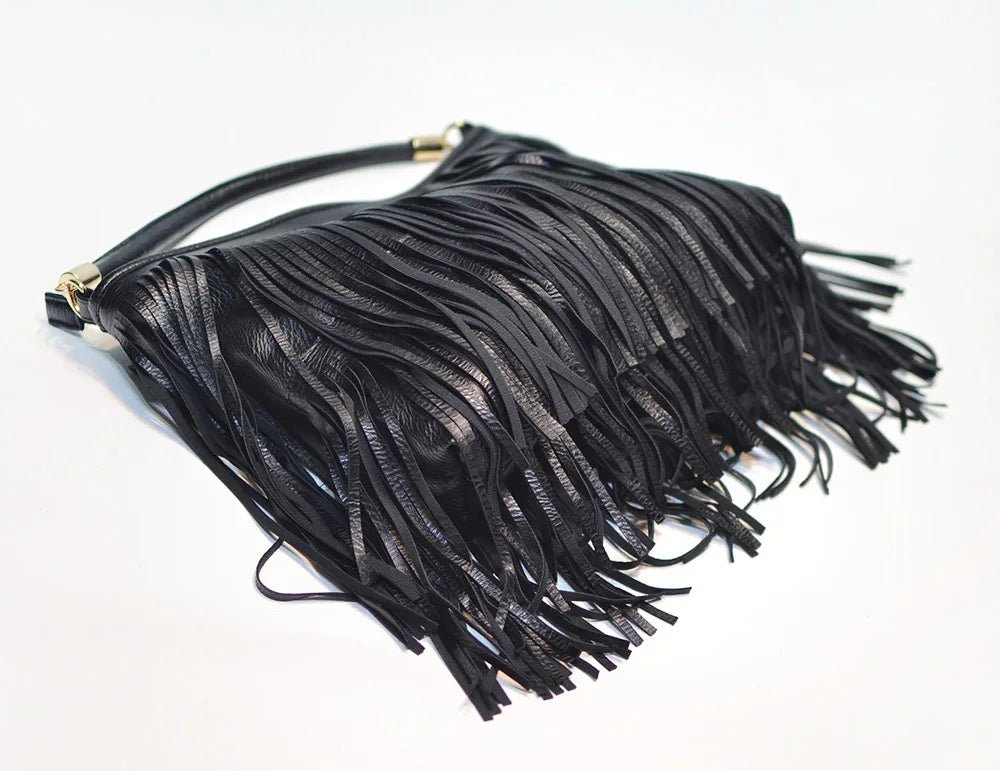 Fringed Leather Shoulder Bag