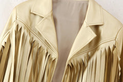 Fringed Loose Fit Short Jacket