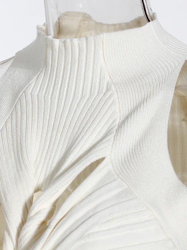 Front Cross Knot Knit Dress