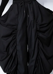 Ruched Drawsting Wide Leg Pants