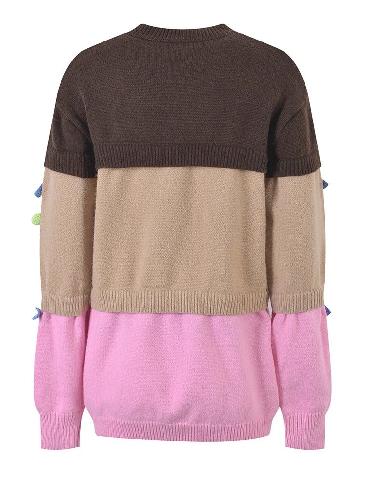 Fruity Tricolor Knit Sweater