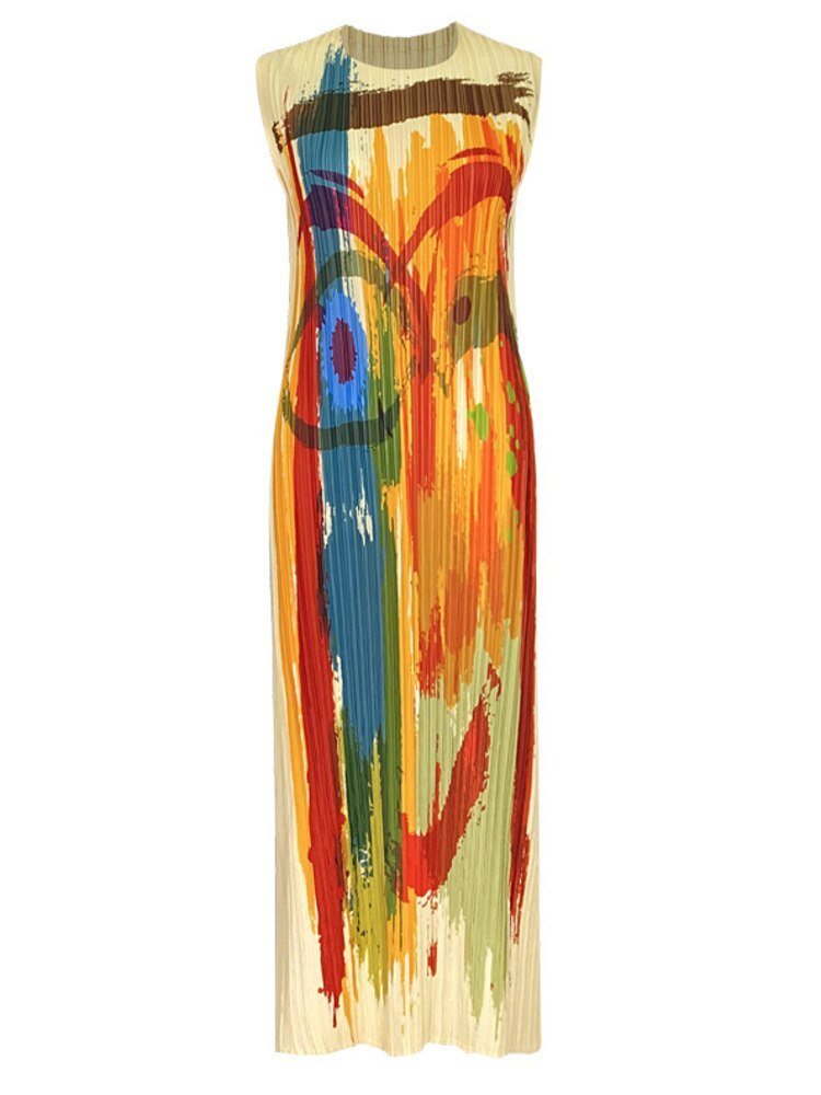 Funny Face Abstract Dress - @_oohlalaland