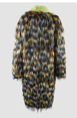Furry Multicolor Winter Coat