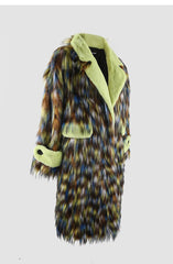 Furry Multicolor Winter Coat