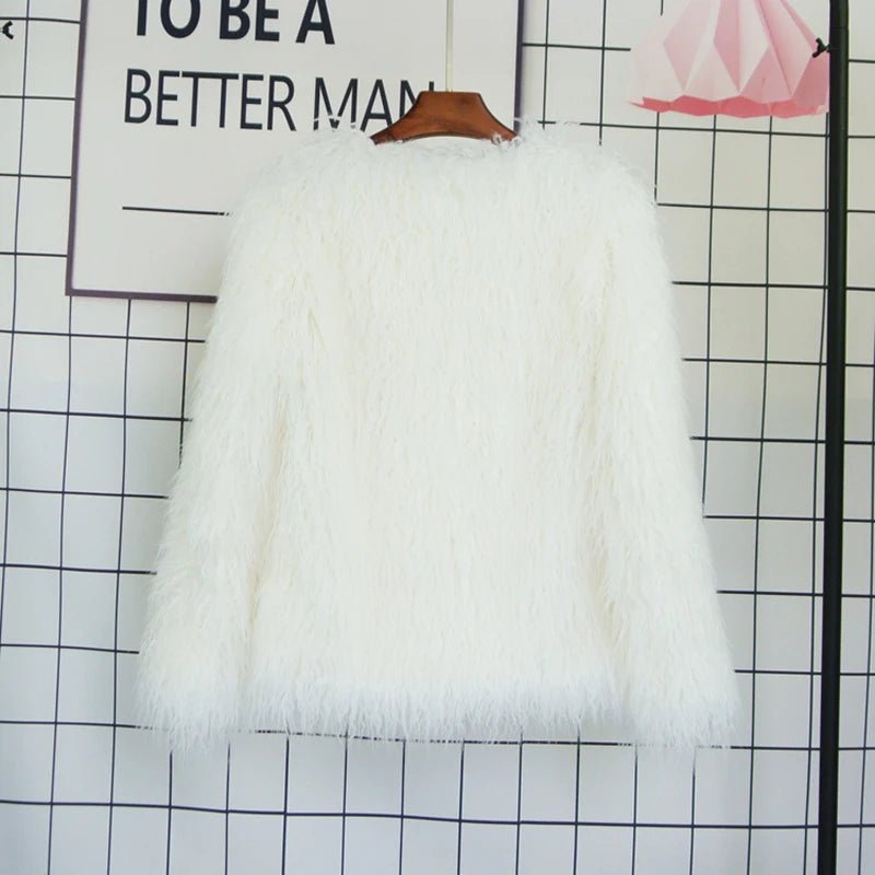 Fuzzy Faux Fur Short Coat